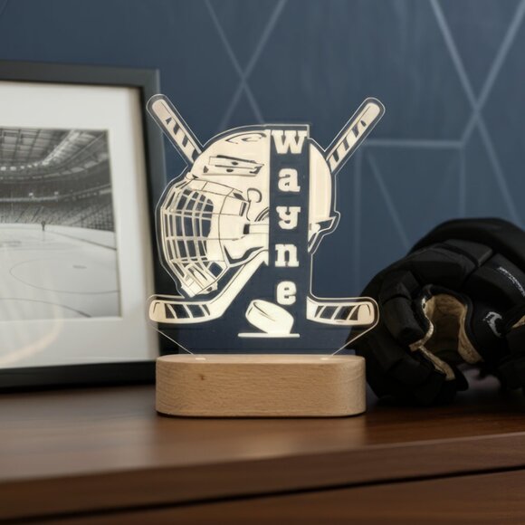 Custom Hockey LED Night Light – Fun Decor for Hockey Lovers - Picture 8 of 8